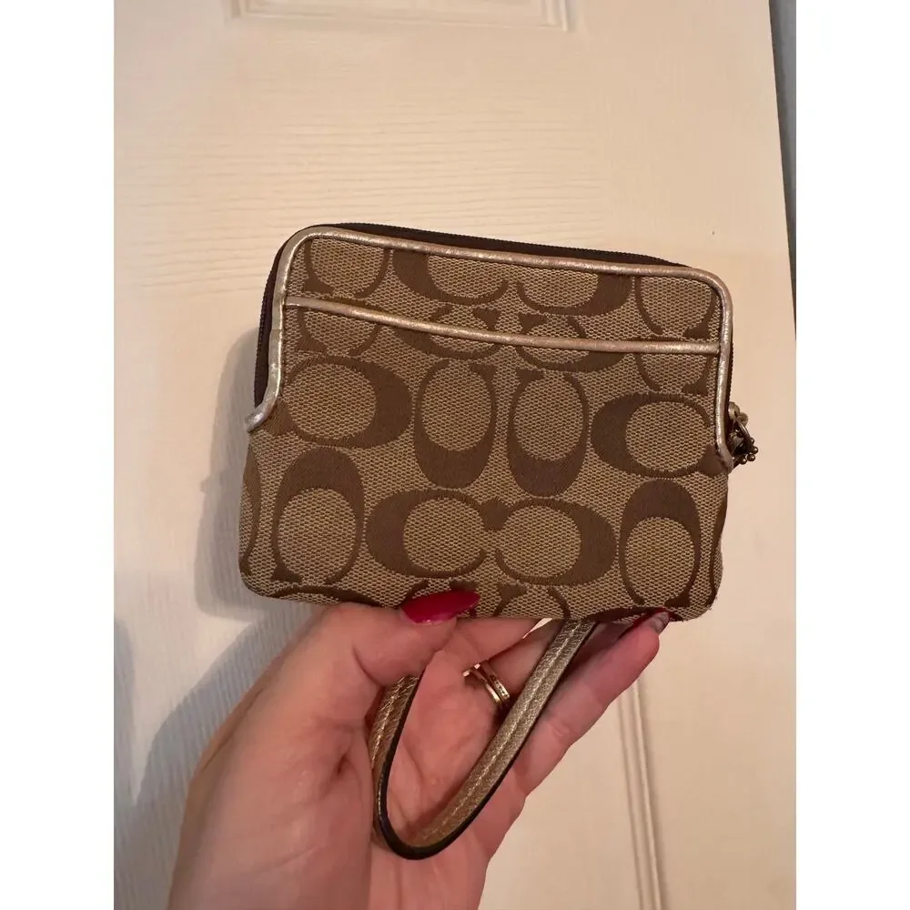 Vintage Coach Signature Wristlet